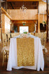 B-COOL Gold Table Runners 4 Pieces 12x72 Inch Gold Party Table Decorations for Rectangle Gold Decor Gold Sequin Runner