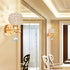 Gold Wall Sconce, Modern Luxury Crystal Wall Lamp, Wall Mounted Crystal Sconces Wall Lighting, Bedroom Wall Light Fixtures with Crystal Pendant Living Room Sconces Wall Decor- E26 Socket