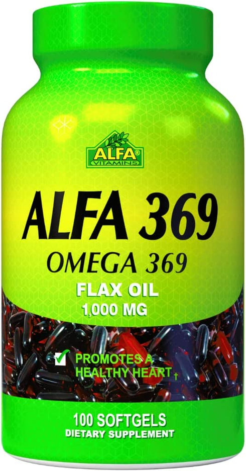 Alfa Vitamins Alfa 3-6-9 1000 Mg Nutrition Supplement, 100 Count