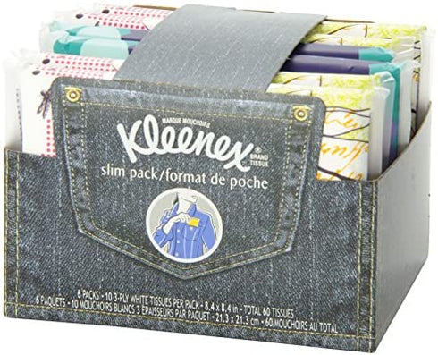 Kleenex Everyday Tissues Wallet - 6 10-count packs