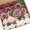 D-Seven Artificial Flowers Delicate Dusty Rose Flowers Combo for DIY Wedding Bouquets Centerpieces Arch Floral Arrangements Bridal Shower Baby Shower Party Home Decorations (Delicate Dusty Rose)