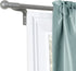 MAYTEX Easy Install Café Window Curtain Rod No Measuring Needed, 18"-48", with Decorative Round Finials, 18 inch - 48 inch, Brushed Nickel