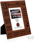 KATE POSH 3rd Anniversary, 3rd Wedding Anniversary, 3 Years Anniversary, Three Years of Marriage, Third Anniversary Engraved Rawhide Leather Picture Frame (4x6-Vertical)
