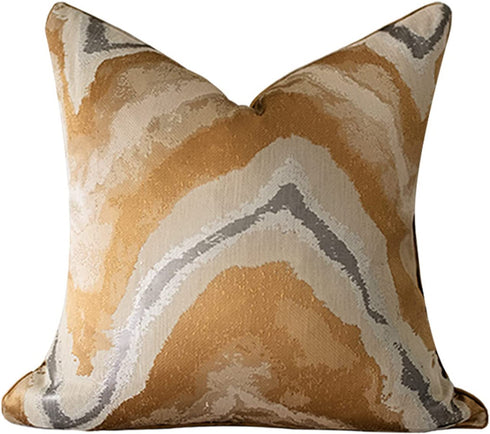 Oversized Gold Pillow Covers 22X22,Soft Decorative Roya Cushion Covers,Luxury Pillowcases for Living Room Couch/Bed/Sofa Coach Accents/Home Decor , 22 x 22 (Gray Silver/Gold)