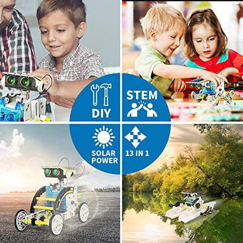 UUSTAR Stem for 8-10 Year Old Boys and Girls, 13-in-1 Education Solar Robot Toys Solar Powered by The Sun|DIY Building Science Experiment Kit for Kids, Gifts for 8-12 Year Old Boys and Girls