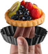 8 Pack Tart Pan 9.5 Inch & 4 Inch Mini Tart Pans Removable Bottom Quiche Pan Non-Stick Deep Baking Dish Pie Pan Heavy Duty Carbon Steel for Mousse Cakes, Dessert Baking- 1 Silicone Oil Brush