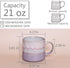 Bosmarlin Large Ceramic Coffee Mug, Big Tea Cup for Office and Home, 21 Oz, Dishwasher and Microwave Safe, 1 PCS (Purple)