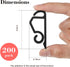 Marsui Christmas Light Clip Outdoor Gutter Hook Weatherproof Outdoor Light Clip Holiday Light Clip for Christmas Decoration String Light (200, Black)