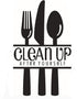 CUGBO Clean UP After Yourself Kitchen Wall Sticker, Fork Knife Spoon Wall Art Decor Mural for Kitchen Dining Room Restaurant Bar Decoration