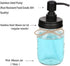 Aebor Mason Jar Bathroom Accessories Set(4 Pcs)-Foaming Soap Dispenser &2 Cotton Swab Holder Set &Toothbrush Holder(Black)