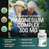 Triple Magnesium Complex Maximum Coverage 300 Mg Magnesium Oxide Magnesium Citrate Magnesium Carbonate, Non-GMO Formula, 250 Tablets