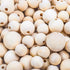 DICOBD 150pcs Wooden Beads Large Size (20mm, 25mm, 30mm) Natural Wooden Beads Round Wood Beads Rustic Country Wood Beads Suitable for Crafts, DIY Jewelry Making, Home Decoration