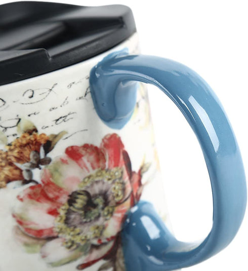 17 oz. Ceramic Travel Mugs and Coffee Cup with Sealed Lid and Color Box