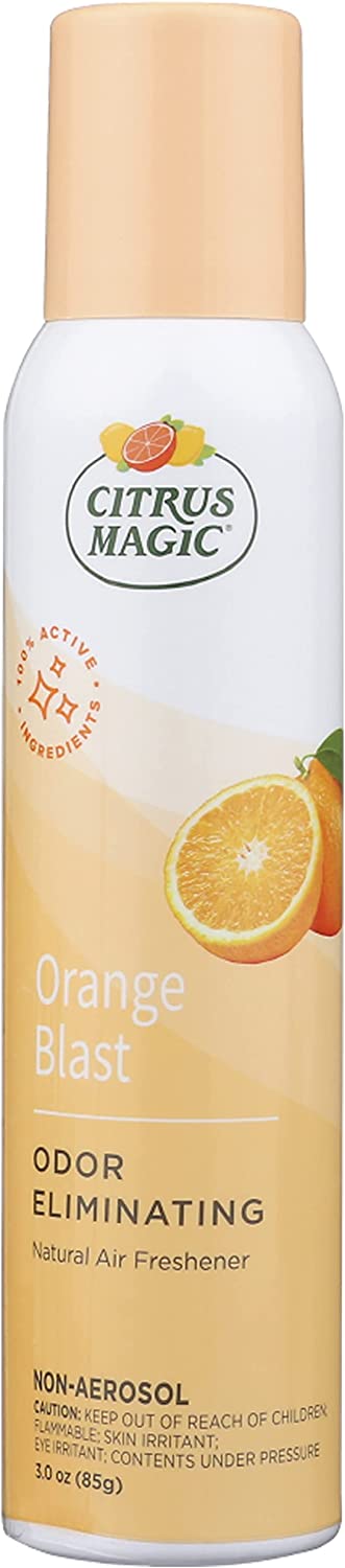 Citrus Magic Natural Odor Eliminating Air Freshener Spray, Orange Blast, 3-Ounce, Pack of 3