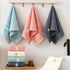 RUIBOLU Hand Towels for Bathroom Set 4 Piece, 100percent Cotton Bath Towel , Face Soft Highly Absorbent Adults and Children Kitchen, 14x29 Inch (Pink White Blue Gray)