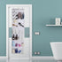 2 Pack Over The Door Hanging Shoe Organizer, Shoe Rack Holder, Pantry Door Organizer With Multiple Size Clear Pockets, 63 x 17 (White)