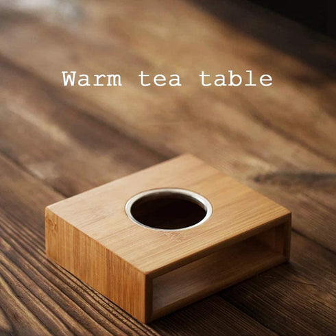 Household Bamboo Teapot Heating Warmer Base Warmer Candle Heating Device Warm Stove Teaware Accessories for Home Warmer