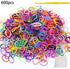 600Pcs Colorful Rubber Bands Refill + 480Pcs S Clip+ 1 Hook for Rubber Band Knitting Hook Tool Kit DIY Rubber Band Bracelet Woven S Clips Connectors Refills for DIY Bracelet Kit