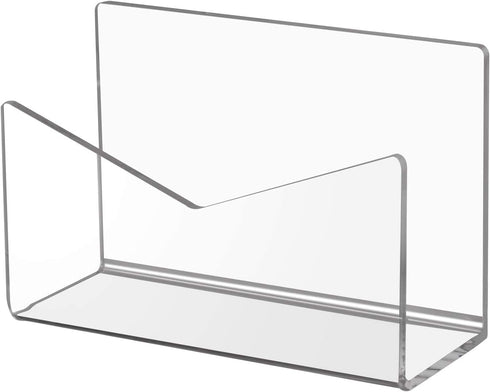 KTRIO Acrylic Mail Holder Mail Organizer Countertop, Letter Holder for Desk 6x2.5x4 Inches Envelope Holder Mail Sorter Stand for Home Office School