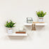 LESEN 2 Pack Fake Plants in Galvanized Metal Pots Modern Farmhouse Table Centerpiece Rustic Home Decor, Potted Artificial Eucalyptus Faux Plants for Indoor Shelf Dining Room Office Desk Decoration