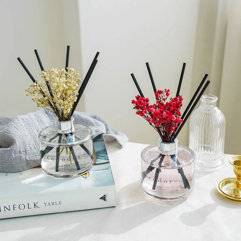 COCODOR Preserved Real Flower Reed Diffuser / Coco Peach / 6.7oz(200ml) / 1 Pack / Reed Diffuser Set, Oil Diffuser & Reed Diffuser Sticks, Home Decor & Office Decor, Fragrance and Gifts
