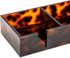 Tortoise Shell Sticky Note Holder for Desk with 3 Compartments (10.1 x 3.5 x 1.7 in)