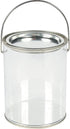 Clear Paint Can Containers with Metal Lids (Set of 6 Plastic Buckets) Great for Party Favors, Decor and DIY Projects