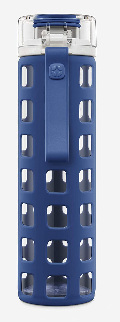 Ello Syndicate Glass Water Bottle with One-Touch Flip Lid