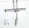 Simtive 10-Inch Shower Squeegee Set, Includes Shower Door Hook and Adhesive Hook, Squeegee for Shower Doors, Mirror and Window, Silver