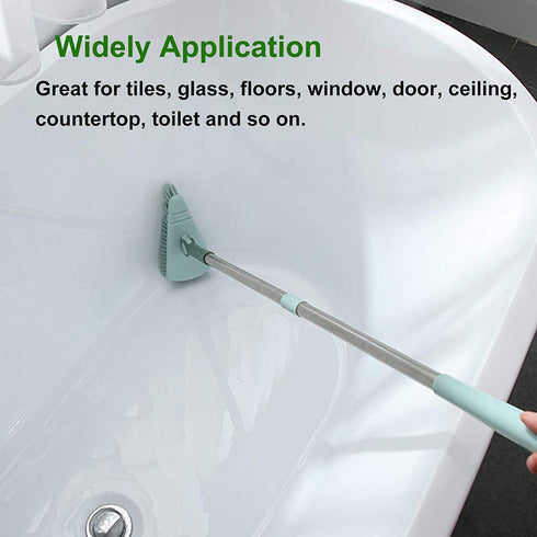 Floor Scrub Brush Shower Scrubber Cleaning Bath Tub and Tile Scrubber Brush Long Handle Detachable Stiff Bristles for Cleaning Shower Bathroom Kitchen Balcony Wall 37.4? Length
