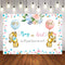 Avezano Boy or Girl Gender Reveal Background Blue or Pink Gender Reveal Floral Decoration Baby Gender Reveal Theme Banner (7x5ft)