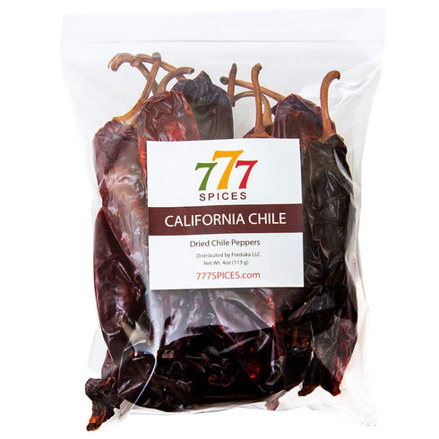 4oz California Dried Whole Chile Peppers, Anaheim Chili Seco Pods for Authentic Mexican Food