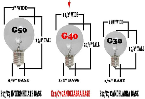 Romasaty 25FT Frosted White Lights G40 Globe Outdoor String Lights Patio Lights with 25 Frosted White Globe Bulbs - White Wire