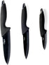 Ozeri Elite Chef Black 3-Piece Ceramic Knife Set, 12.5 x 7.5 x 1 inches