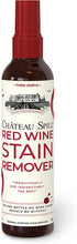 CHATEAU SPILL Red Wine Stain Remover for Clothes – 4oz Safe Stain Remover Spray for Stubborn Stains - Cleaner Wipes Away New and Set on Tablecloth, Garment, Carpet, Upholstery and Laundry