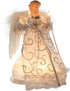 Kurt Adler UL 10-Light Angel Treetop, 9-Inch, White/Silver