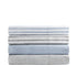 Madison Park Essentials Chambray Printed ultra soft 4 piece sheet set, Grey Stripe, Full