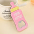 12pcs Refrigerator Magnet Bottle Opener Baby Shower Favor for Guest, Silicone Metal Bottle Opener Birthday Wedding Favors Baby Shower Giveaways Gift to Guest (Pink Opener, 12)