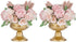 Nuptio Pcs of 2 Mini Sized Metal Urn Planter Elegant Wedding Centerpieces Vase for Wedding Party Decoration, 12.6cm/4.96" Tall Trumpet Vase Flower Holder for Anniversary Ceremony