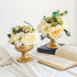 Nuptio Pcs of 2 Mini Sized Metal Urn Planter Elegant Wedding Centerpieces Vase for Wedding Party Decoration, 12.6cm/4.96" Tall Trumpet Vase Flower Holder for Anniversary Ceremony
