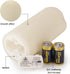 Real Wax Flameless Pillars Fake Flickering Candles Battery Include Dancing Moving LED Flames with 5-Hour Timer and Long Lasting for Seasonal & Home Decoration (D3inches X H8inches)