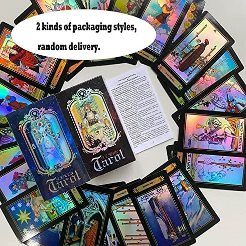 AIEWEV Tarot Cards Deck,78-Classic Tarot with Guidebook,Divination Colorful Tarot Card and Book Sets for Beginner Reader
