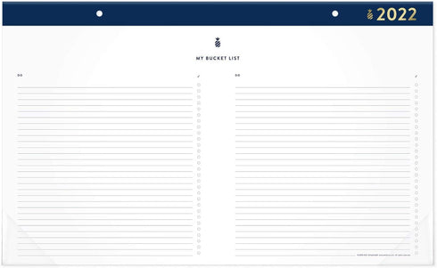 2022 Desk Calendar Simplified by Emily Ley for AT-A-GLANCE, Monthly Desk Pad, 17-3/4" x 11", Compact, Carolina Hydrangeas (EL74-705-22)