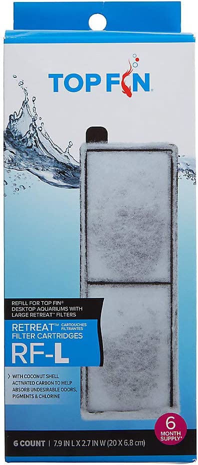 Top Fin Retreat RF-L Filter Cartridges 6-Ct