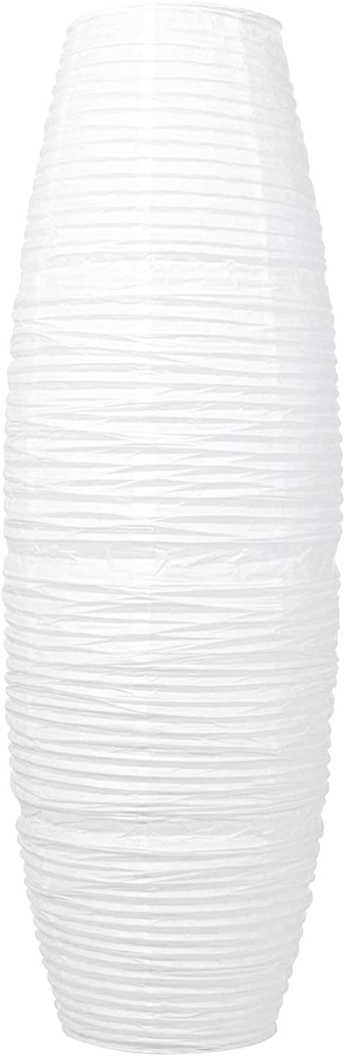Beaupretty Paper Floor Lamp Shade Rice Paper Floor Lamp Cover Standing Corner Lamp Cover Light Bulb Cage Guard For Bedroom Living Room White