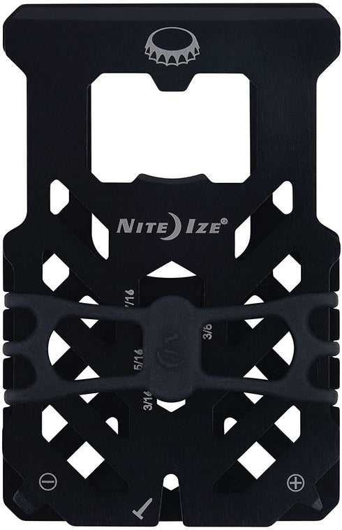 Nite Ize FMTR-01-R7 Financial Tool RFID Blocking Wallet, Stainless Steel 10-in-1 Dual-Plated Multi Tool Wallet With RFID Blocking Protection, Black