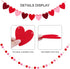 Fovths 6 Pack Valentines Day Garland Set 60 Balls Felt Garland and 40 Pieces Felt Heart Garland Banner Red Pink White Pom Pom Garland for Valentine Day Decorations, No DIY