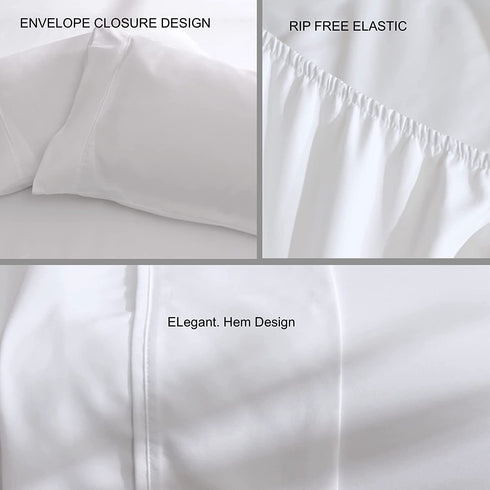 Twin Bed Sheets Set - 3 Piece Bedding - Brushed Microfiber - Shrinkage and Fade Resistant - Easy Care (Twin, Burgundy)
