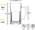 COKTIK 4 Pack Heavy Large Beer Glasses with Handle - 20 Ounce Glass Steins, Classic Beer Mug glasses Set