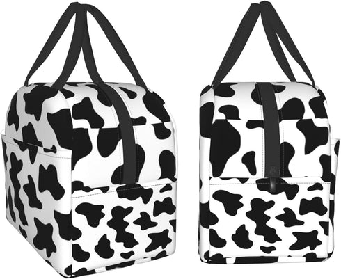 Cool Cow Lunch Box Insulated Lunch Boxes Waterproof Lunch Bag Reusable Lunch Tote With Front Pocket For School Office Picnic